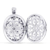 Sterling Silver Locket Pendant with Diamonds