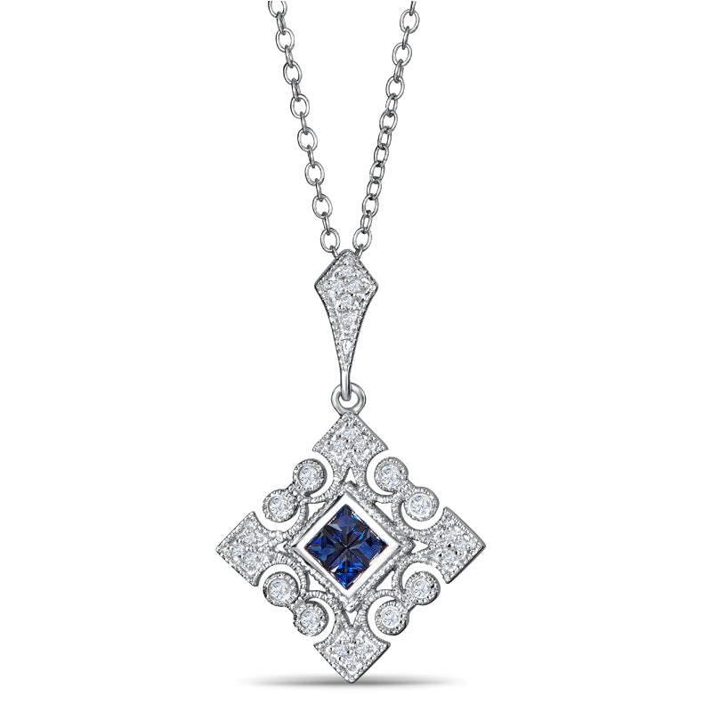 Antique 1920s Art Deco Sapphire Blue Crystal Necklace, Silver Filigree  Bezel Rhinestones 1920 Vintage Wedding Something Blue Old Victorian - Etsy