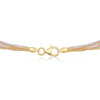 Sterling Silver 10 Strand Sparkling Necklace - Tri Color