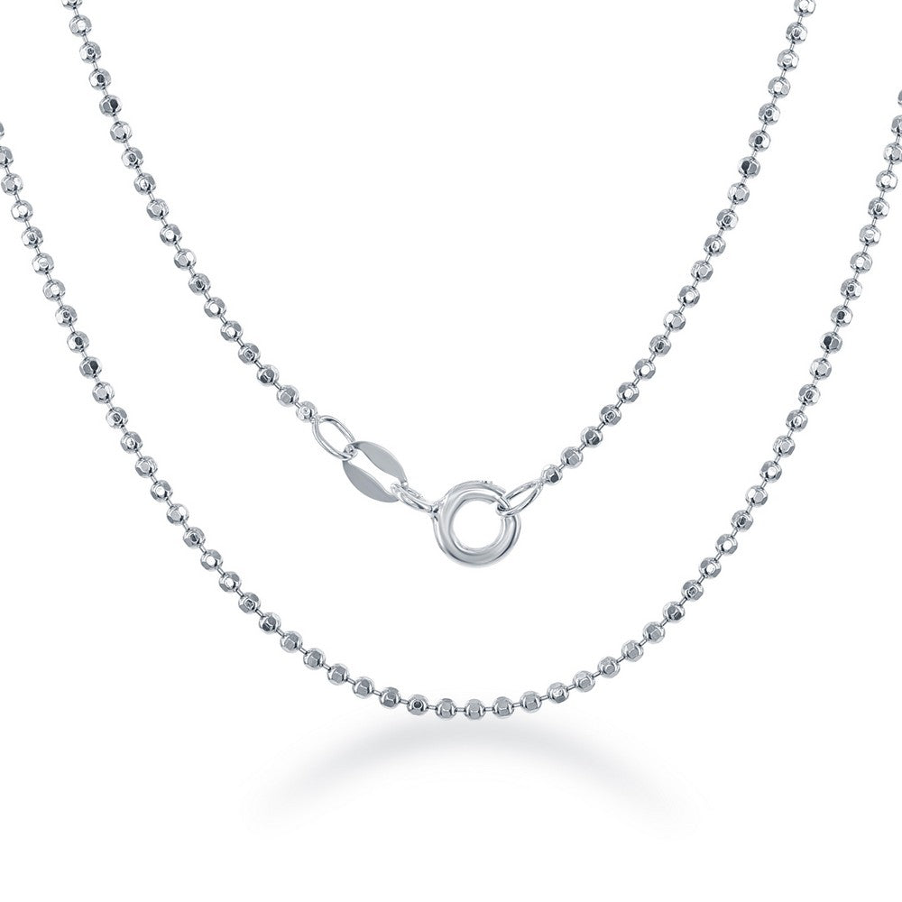 Sterling Silver Diamond Cut Bead Chain
