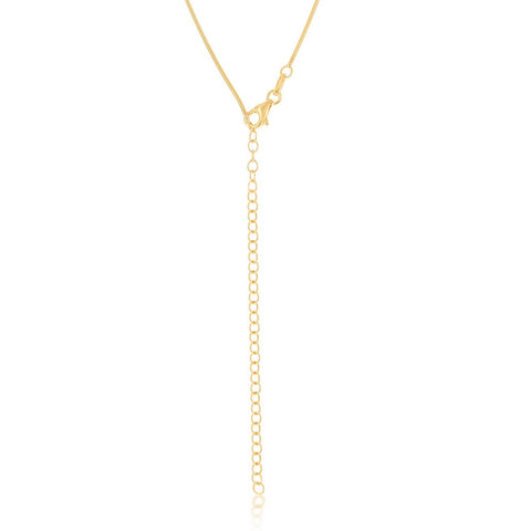 Sterling Silver 1mm Snake Chain - Gold Plated