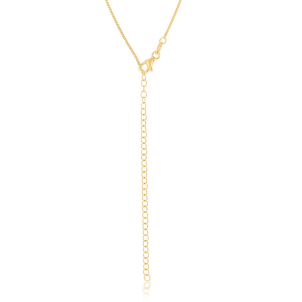 Sterling Silver 1mm Snake Chain - Gold Plated