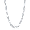 Sterling Silver 3.45mm Cuban Chain - Rhodium Plated