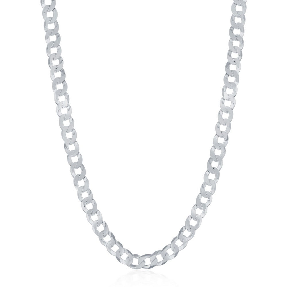 Sterling Silver 3.45mm Cuban Chain - Rhodium Plated