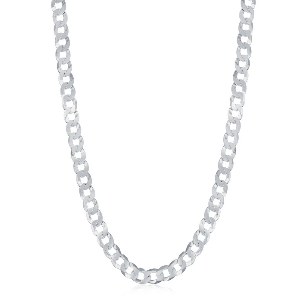 Sterling Silver 4.4mm Cuban Chain - Rhodium Plated