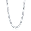 Sterling Silver 7.85mm Cuban Chain - Rhodium Plated