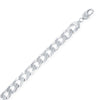Sterling Silver 9.2mm Cuban Chain - Rhodium Plated