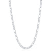 Sterling Silver 3.3mm Figaro Chain - Rhodium Plated