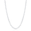 Sterling Silver 4.1mm Anchor Chain - Rhodium Plated