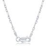 Sterling Silver 2mm 3+1 Anchor Chain - Rhodium Plated