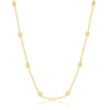 Sterling Silver Grid Square Beaded Chain - Gold Plated