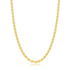 Sterling Silver Solid Diamond-Cut 3mm Rope Chain - Gold Plated