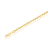 Sterling Silver Solid Diamond-Cut 3mm Rope Chain - Gold Plated