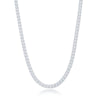 Sterling Silver 3mm Franco Chain (100 Gauge) - Rhodium Plated
