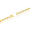 Sterling Silver Micro Pave CZ, 6.5mm Miami Cuban Chain - Gold Plated