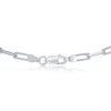 Sterling Silver 3.2mm Paper Clip Chain -Rhodium Plated