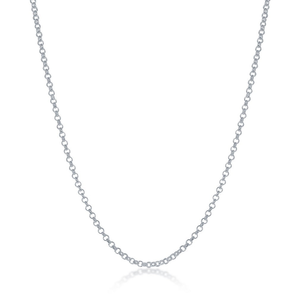 Sterling Silver 1.5mm Rolo Chain - Silver Plated
