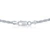 Sterling Silver 2.7MM Rope Chain - Silver Plated