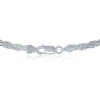 Sterling Silver 3.7mm Rope Chain - Silver Plated