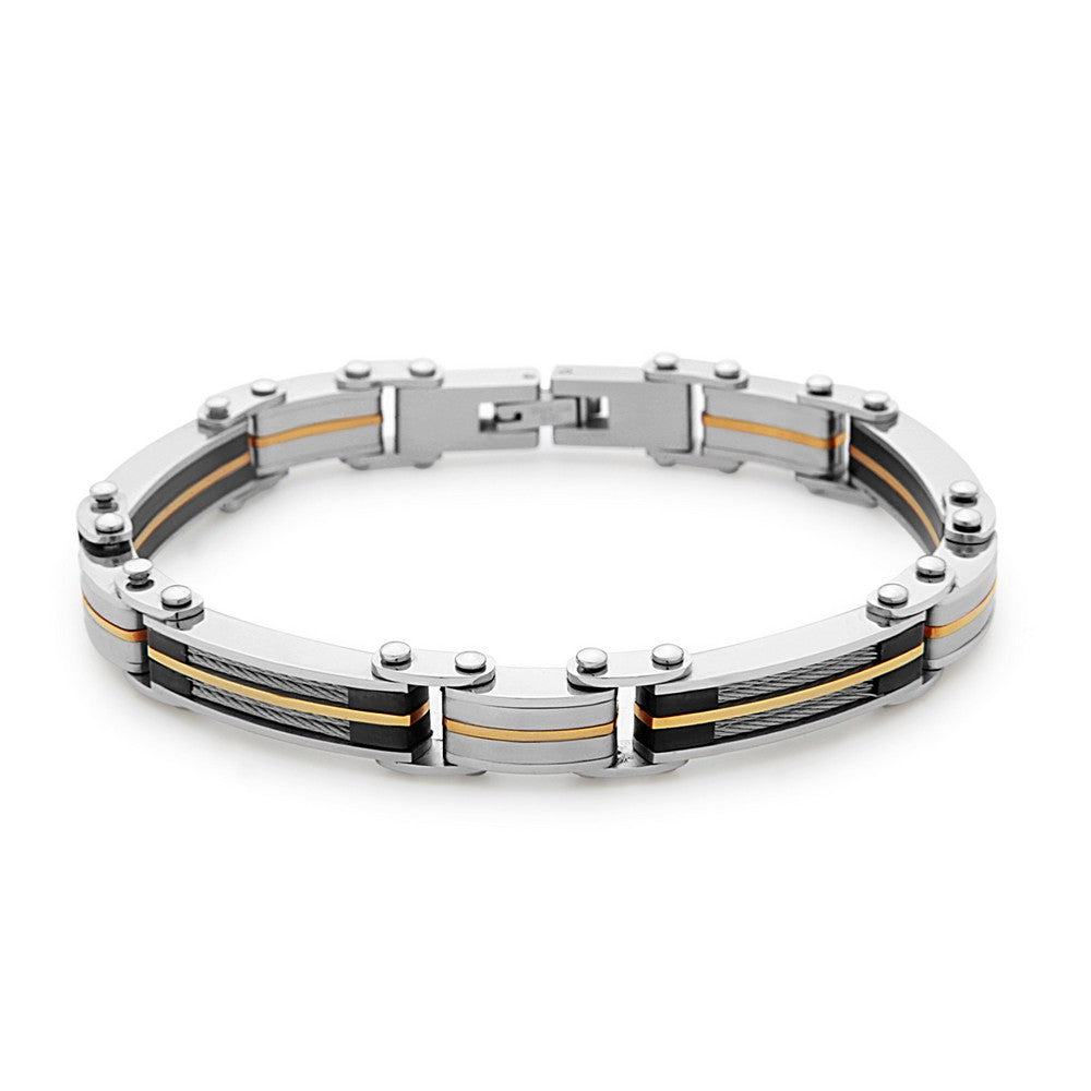 Stainless Steel Cable and GP Links Bracelet