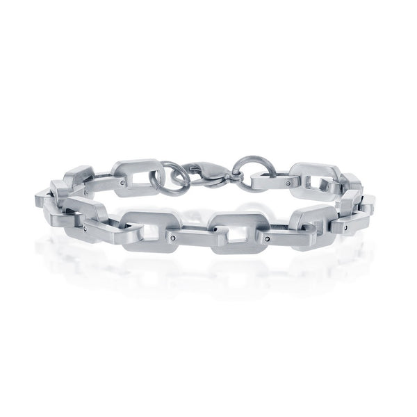 Stainless Steel Matte Link Bracelet