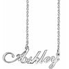 Script Nameplate Necklace 1 Inch
