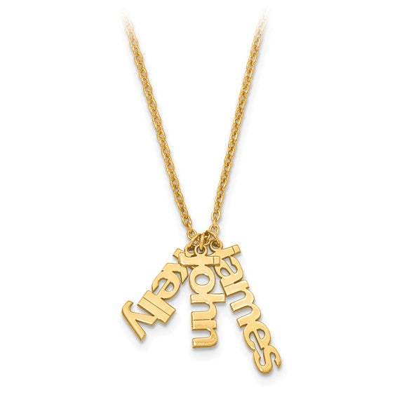Vertical Nameplate Necklace