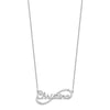 Infinity Nameplate Necklace with Diamond 1.50 Inch