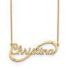 Infinity Nameplate Necklace with Diamond 1.50 Inch