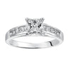 Contemporary Channel Engagement Ring with Princess Cuts