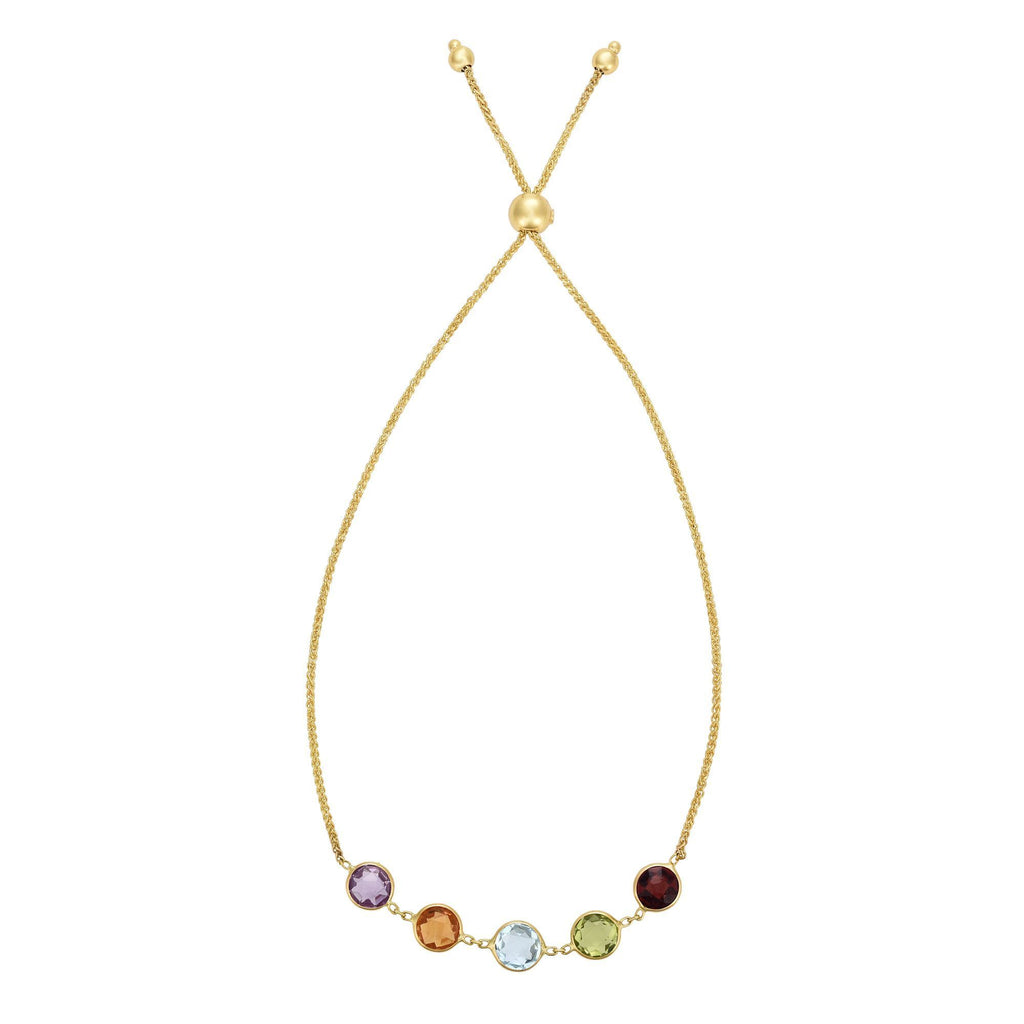 14kt Yellow Gold Semi Precious Bracelet with Bolo Clasp