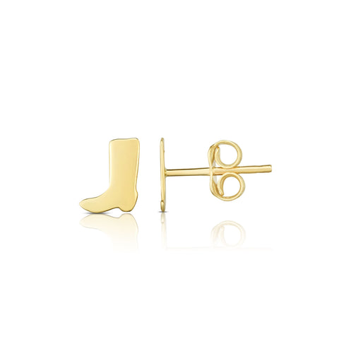 14kt Yellow Gold Boot Stud Earrings