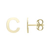 14kt Gold Initial Stud Earring