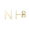 14kt Gold Initial Stud Earring