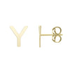 14kt Gold Initial Stud Earring