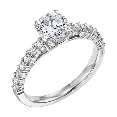 Contemporary Common Prong Engagement Ring