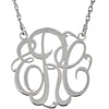 3-Letter Monogram Necklace 1 Inch
