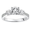 Contemporary Prong 3-Stone Engagement Ring