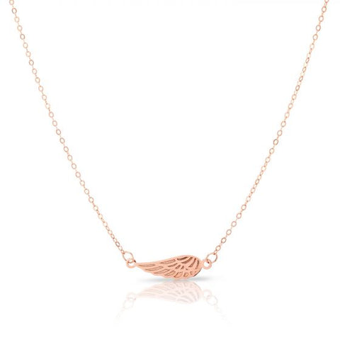 14kt Rose Gold Angel Wing Necklace