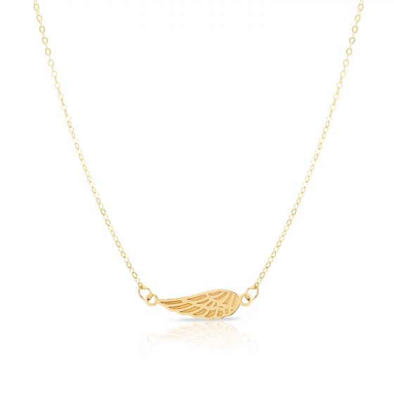 14kt Yellow Gold Angel Wing Necklace