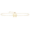 14kt Gold Initial Bracelet with Adjustable Draw String Clasp