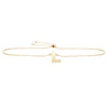 14kt Gold Bracelet with Initial and Adjustable Draw String Clasp