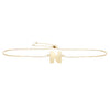 14kt Gold Initial Bracelet with Adjustable Draw String Clasp
