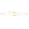 14kt Gold Initial Bracelet with Adjustable Draw String Clasp