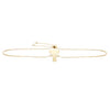 14kt Gold Initial Bracelet with Adjustable Draw String Clasp