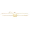 14kt Gold Initial Bracelet with Adjustable Draw String Clasp