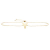 14kt Gold Initial Bracelet with Adjustable Draw String Clasp