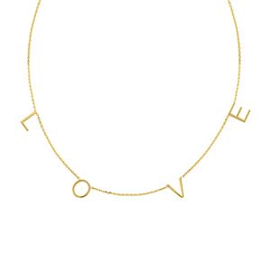 14kt Yellow Gold 'LOVE' Necklace